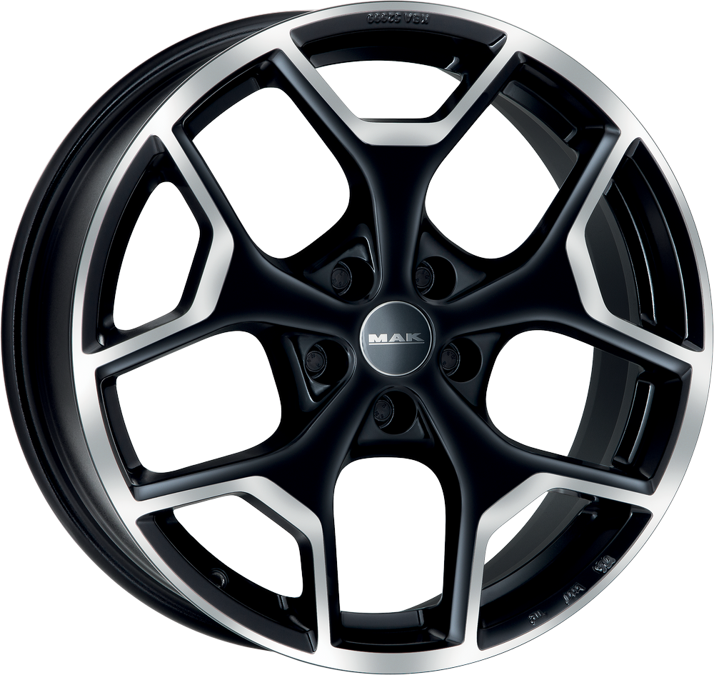 7.50X17 5X108 ET 39 MAK LIBERTY BLACK MIRROR