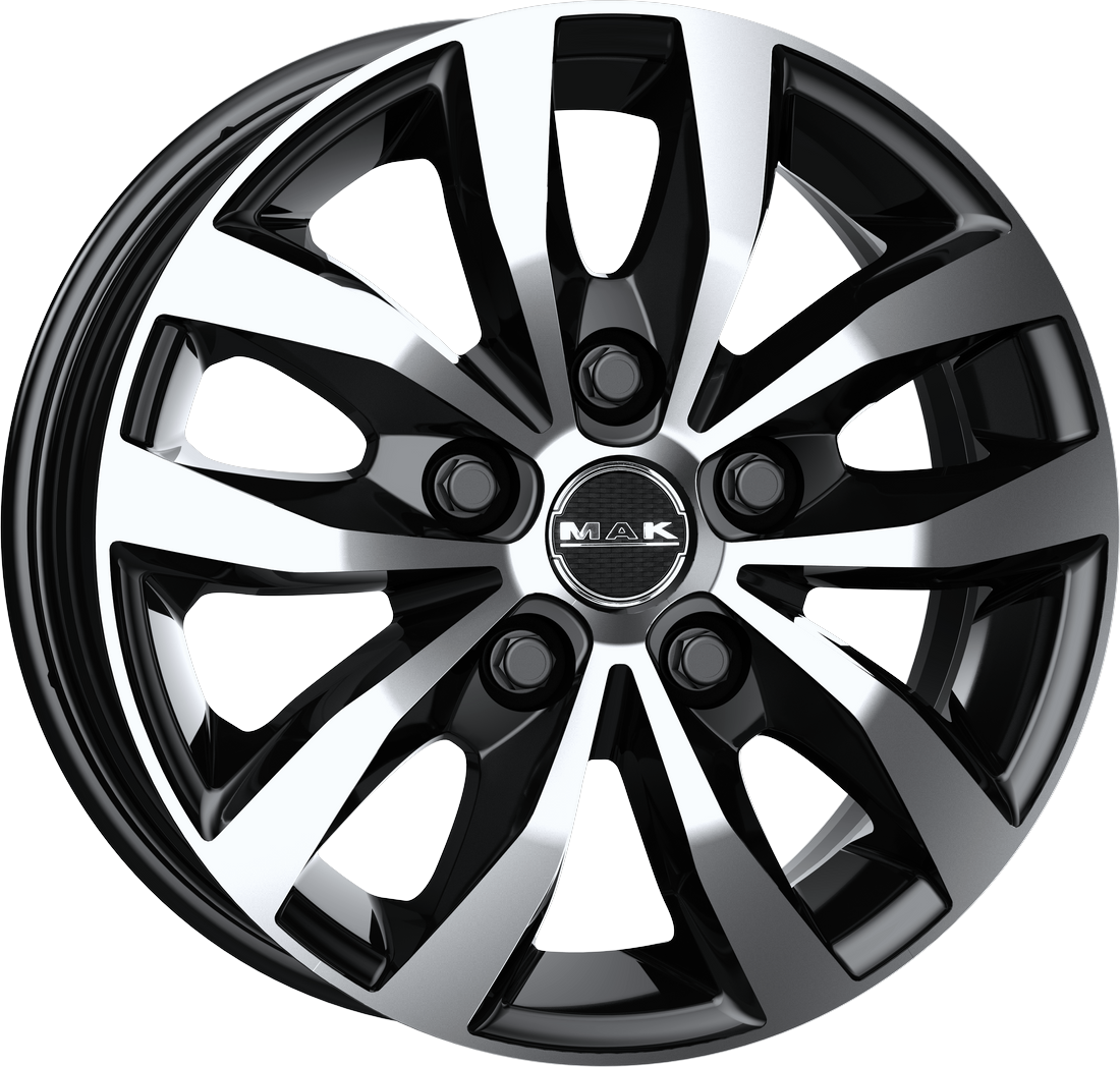 6.50X15 5X118 ET 55 MAK LOAD 5 BLACK MIRROR