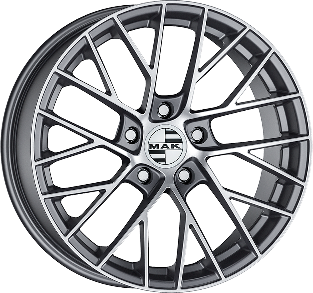 10.0X19 5X130 ET 45 MAK MONACO-D GUN METALLIC MIRROR FACE