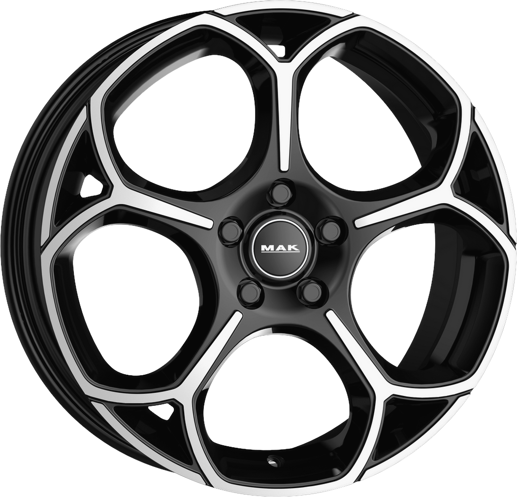 7.50X18 5X108 ET 42 MAK MONZA BLACK MIRROR