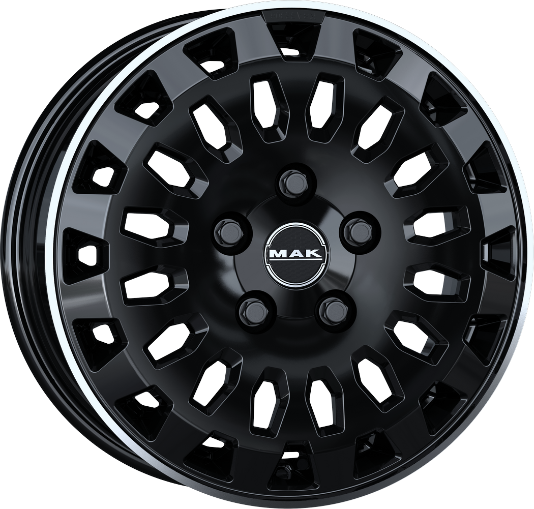 7.00X17 5X114.3 ET 45 MAK OVERLAND GLOSS BLACK MIRROR RING