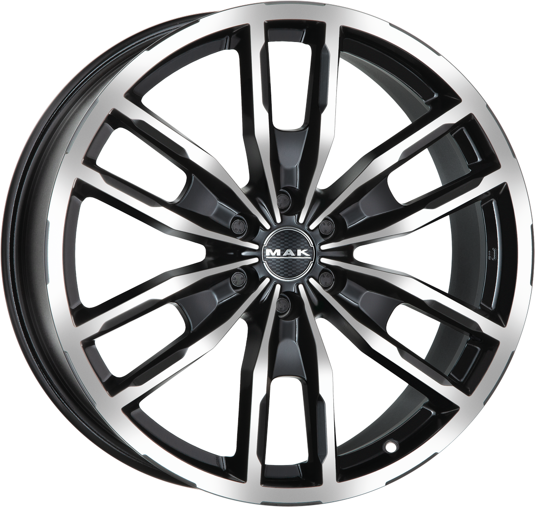 7.50X17 6X139.7 ET 50 MAK PEAK BLACK MIRROR