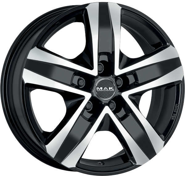 6.50X16 5X118 ET 65 MAK STONE 5 VAN BLACK MIRROR