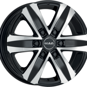 7.50X17 6X139.7 ET 30 MAK STONE 6 BLACK MIRROR