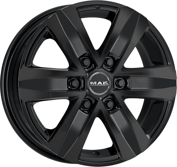 7.50X17 6X139.7 ET 22 MAK STONE 6 GLOSS BLACK