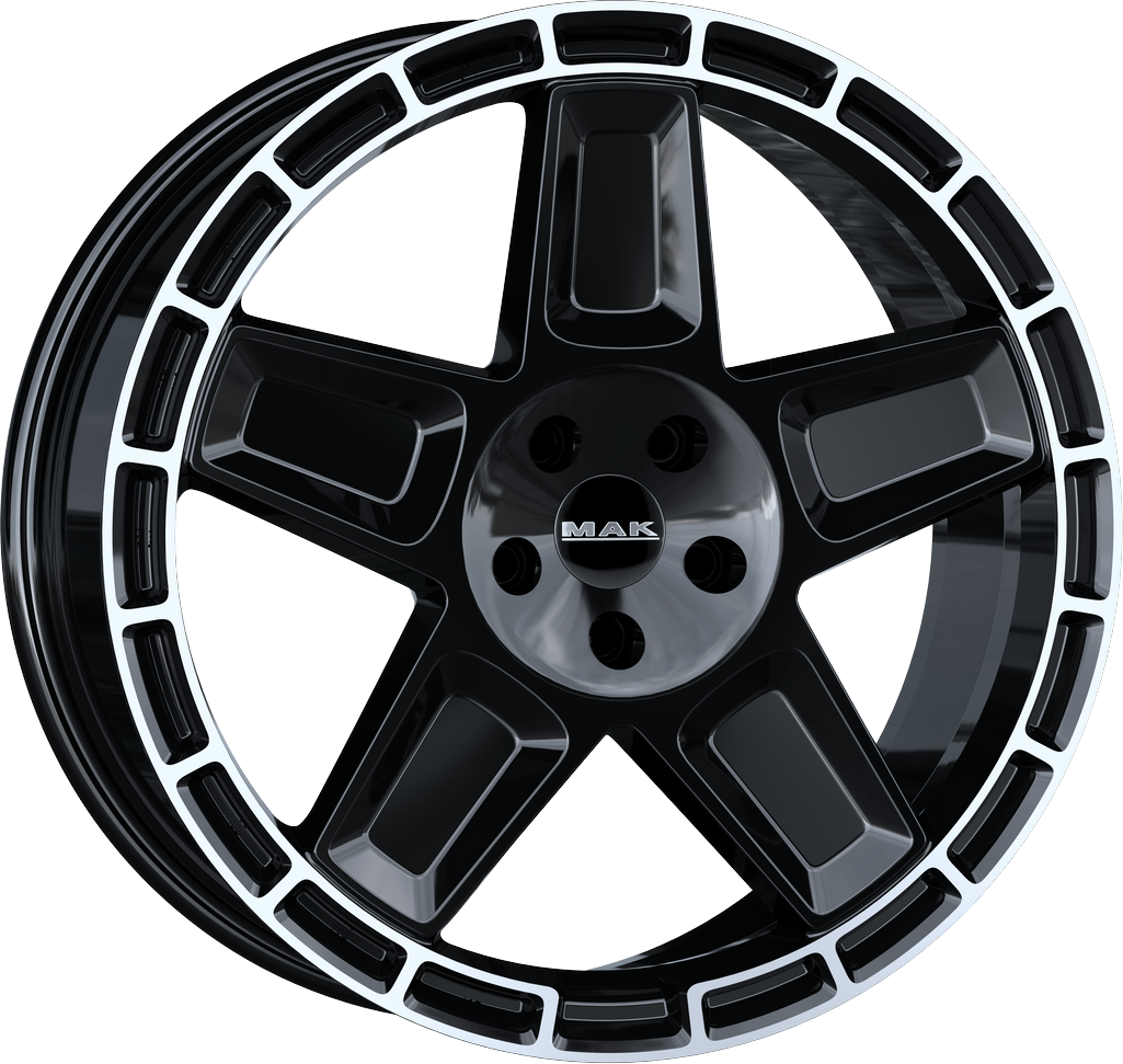 9.00X20 5X114.3 ET 40 MAK TREK GLOSS BLACK MIRROR RING
