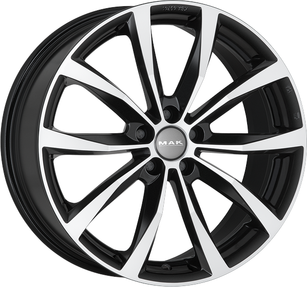 7.50X18 5X98 ET 43 MAK WOLF BLACK MIRROR