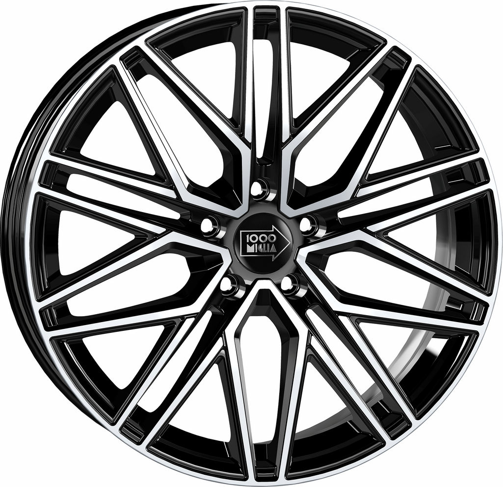 9.00X19 5X110 ET 34 MILLE MIGLIA MM1023 GLOSS BLACK POLISHED
