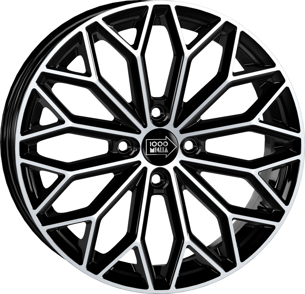 7.00X17 4X108 ET 31 MILLE MIGLIA MM1034 GLOSS BLACK POLISHED