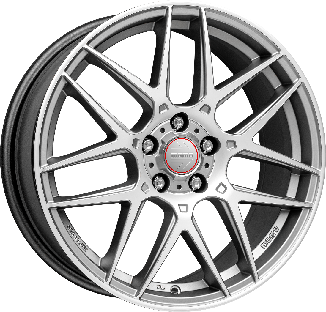 8.00X18 5X112 ET 45 MOMO COMPETIZIONE MATT TITAN SILVER POLISHED