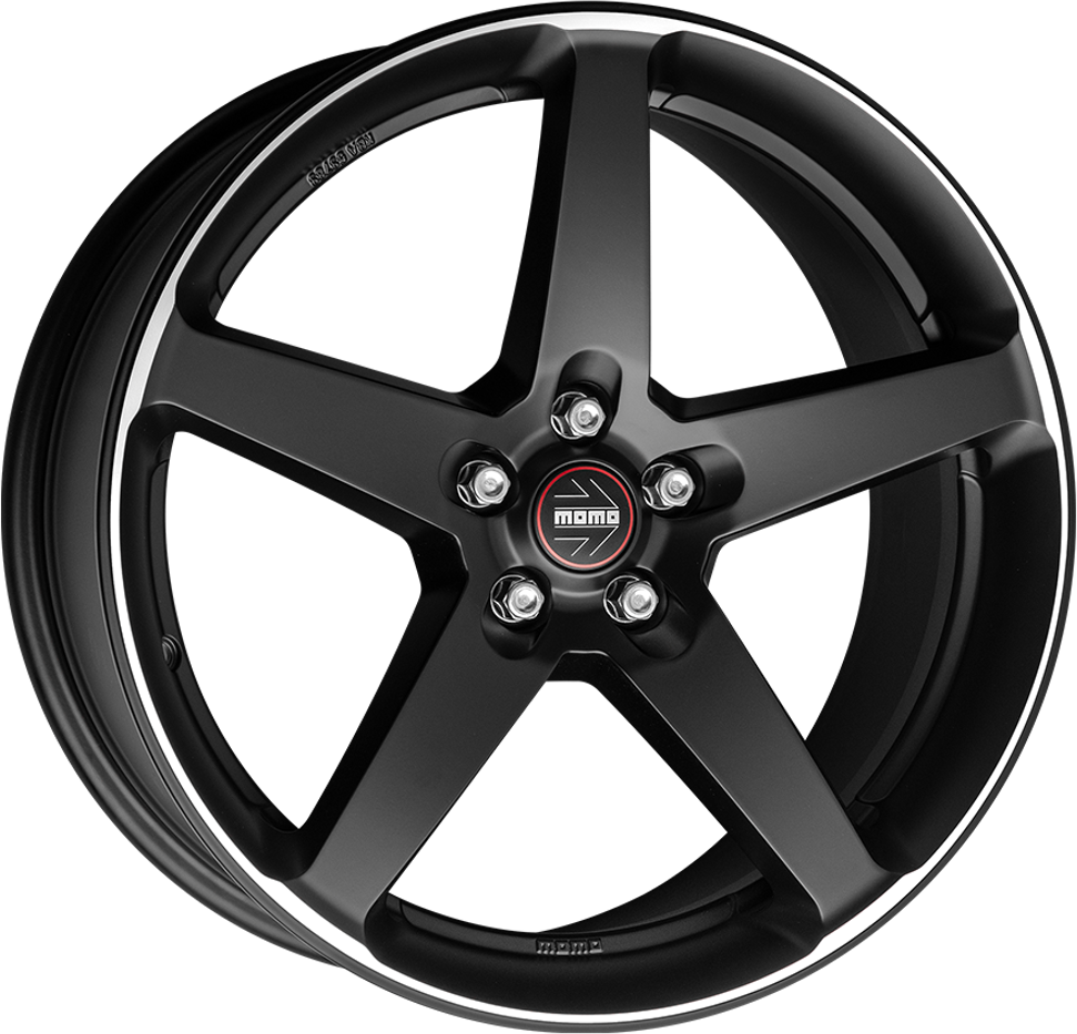 8.50X19 5X120 ET 35 MOMO FIVE MATT BLACK POLISHED