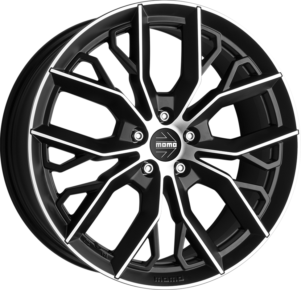 8.00X18 5X110 ET 40 MOMO MASSIMO MATT BLACK POLISHED