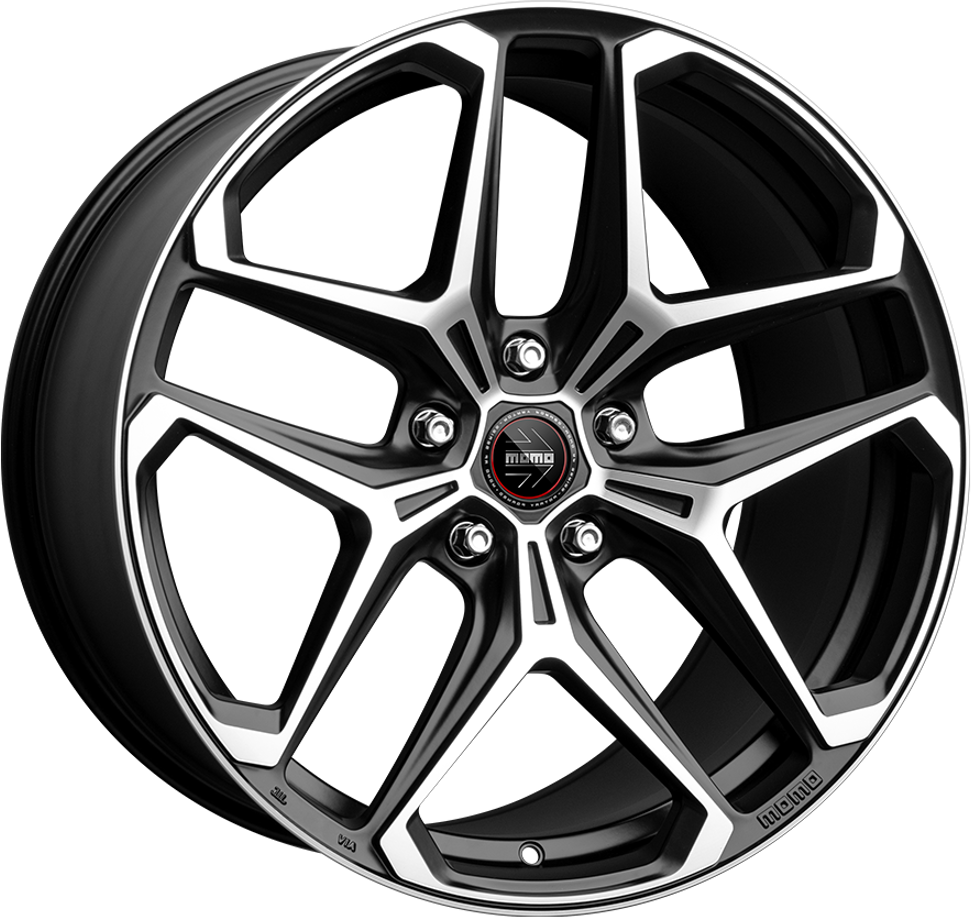 9.00X20 5X120 ET 35 MOMO RF-04 MATT BLACK POLISHED