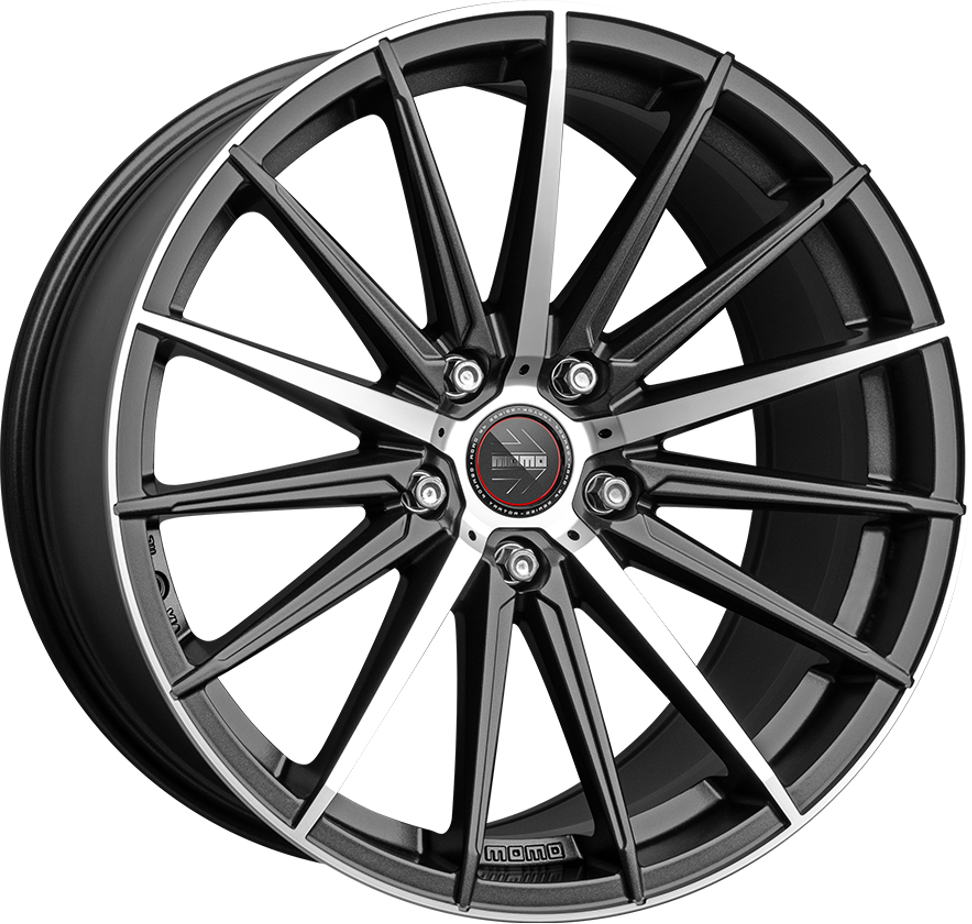 8.50X19 5X112 ET 25 MOMO RF-05 MATT GRAPHITE POLISHED