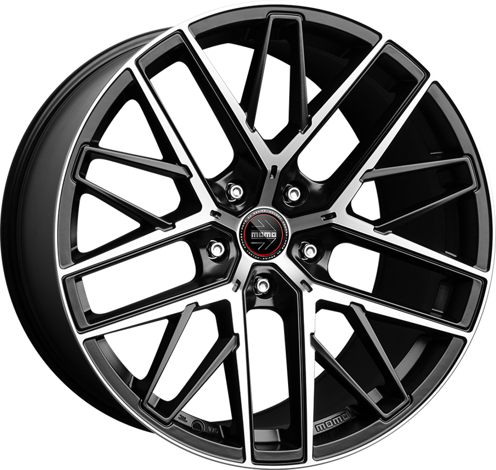 9.00X21 5X120 ET 40 MOMO RFX-01 MATT BLACK POLISHED