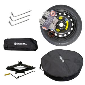 KIT RUEDA EMERGENCIA NPK R510 [LLANTA ACERO 4X100 16X4.00 + NEUMATICO 125/80 16] - TAMAÑO DEL KIT L 62 X A 14 cm