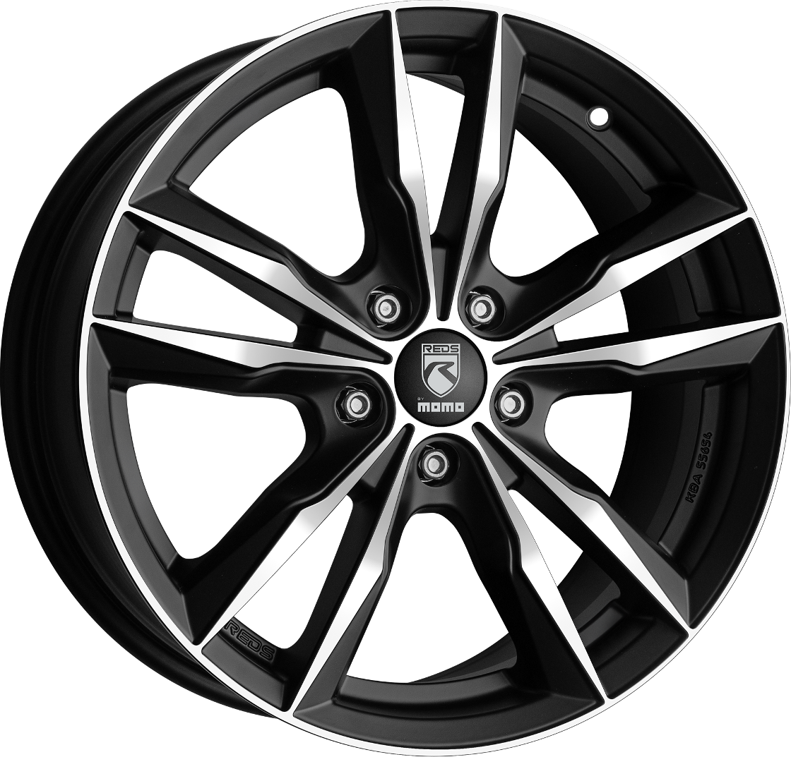 7.50X17 5X108 ET 45 REDS FAST MATT BLACK POLISHED