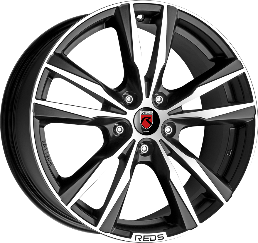8.00X18 5X108 ET 45 REDS K2 HD MATT BLACK POLISHED