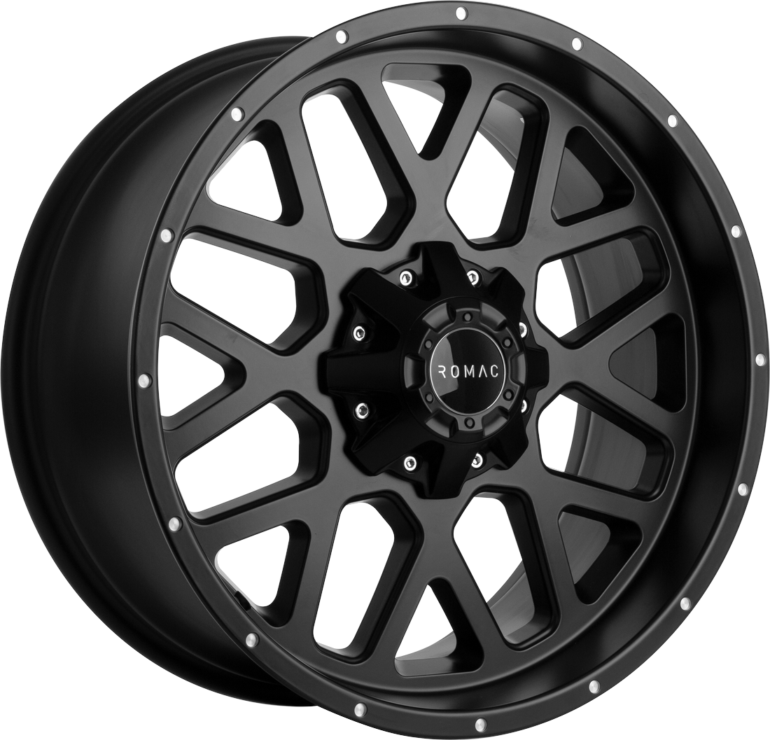 9.00X20 6X139.7 ET 12 ROMAC UTAH SATIN BLACK