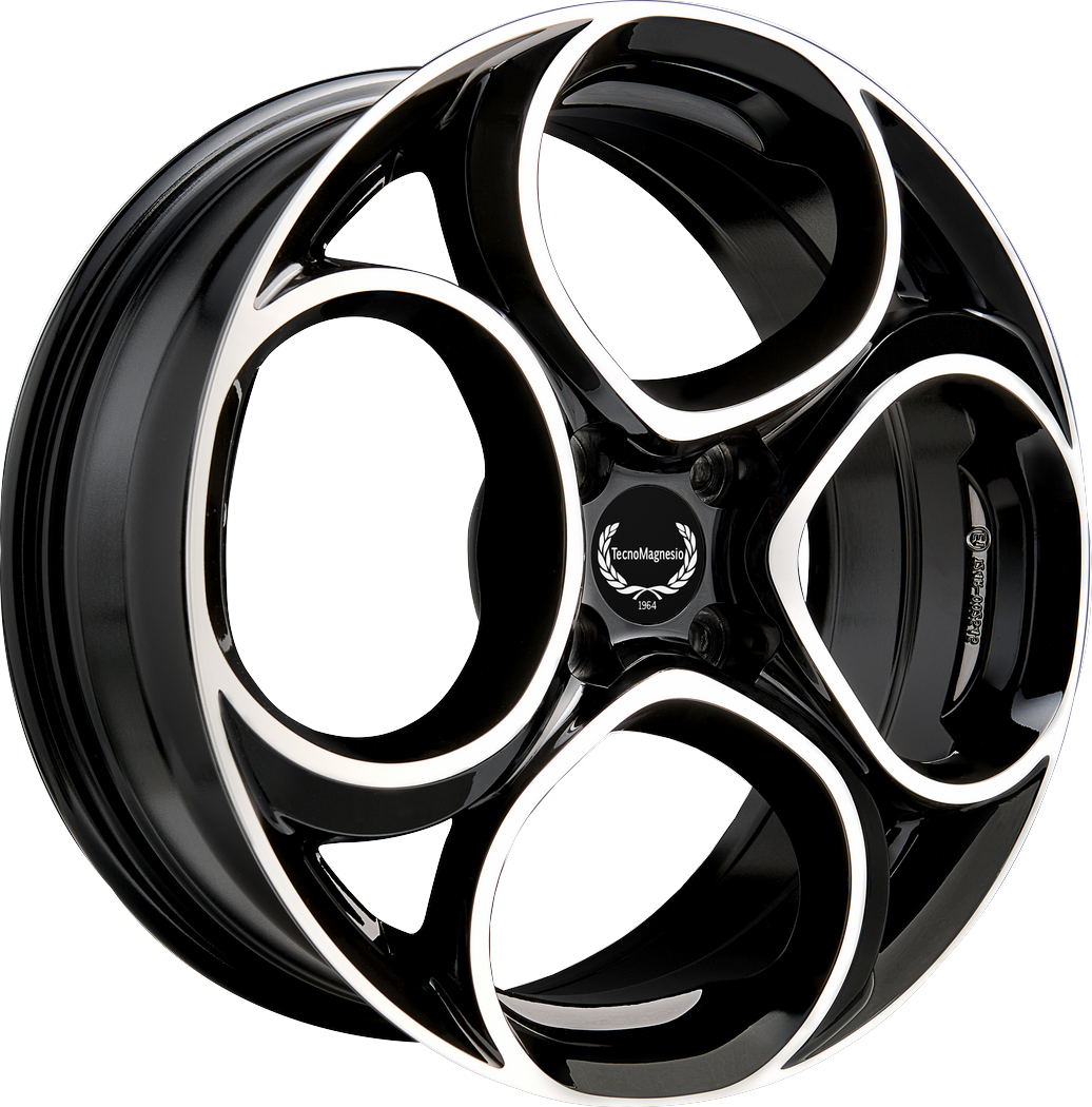 6.50X17 4X108 ET 32 TECNOMAGNESIO JUNIOR4 BLACK MIRROR