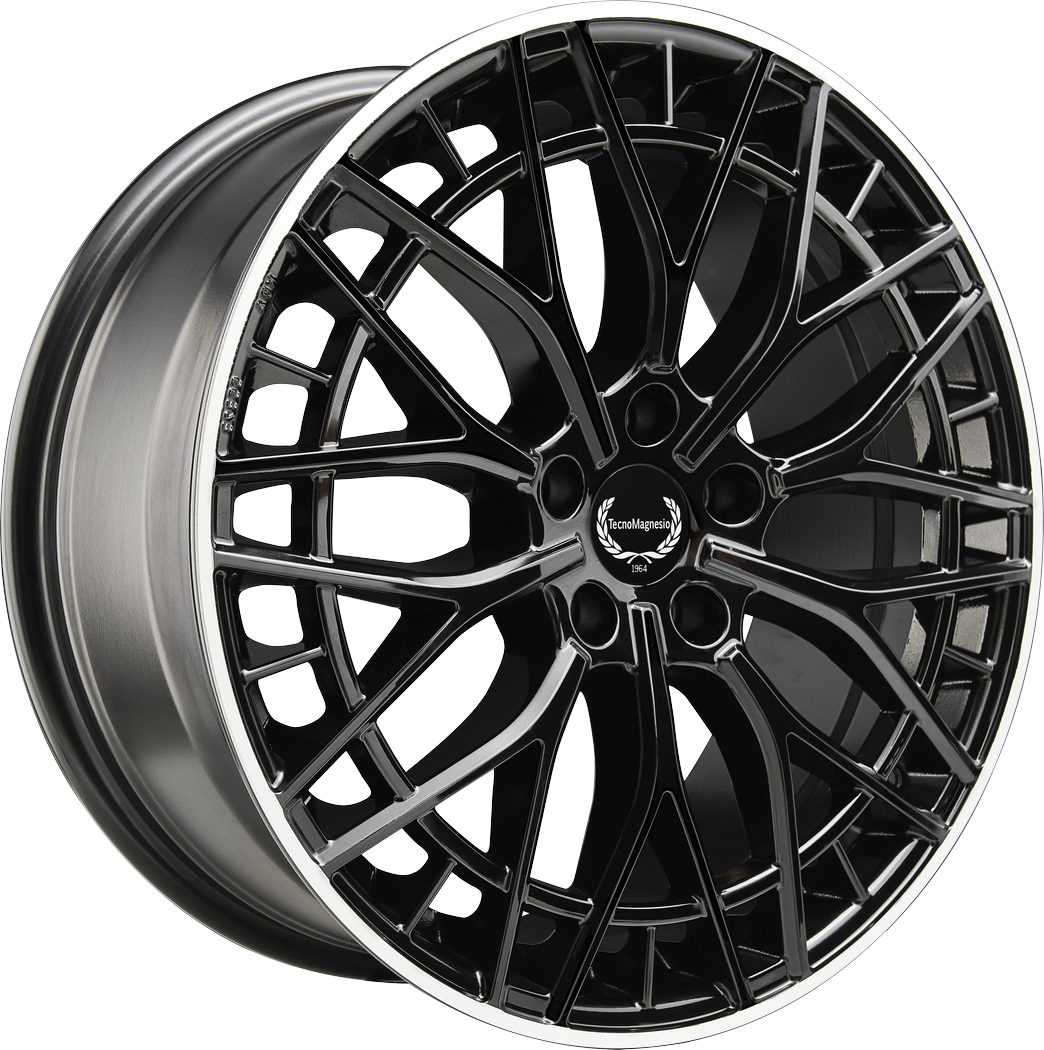 8.00X19 5X112 ET 45 TECNOMAGNESIO TMG01 BLACK MIRROR LIP