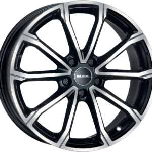 7.00X18 4X100 ET 43 MAK DAVINCI BLACK MIRROR