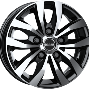 6.50X16 5X114.3 ET 45 MAK LOAD 5 BLACK MIRROR