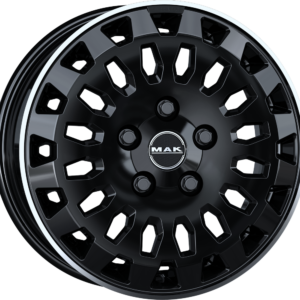 6.50X16 5X114.3 ET 45 MAK OVERLAND GLOSS BLACK MIRROR RING