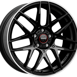 8.50X20 5X108 ET 42 MOMO COMPETIZIONE GLOSSY BLACK POLISHED LIP